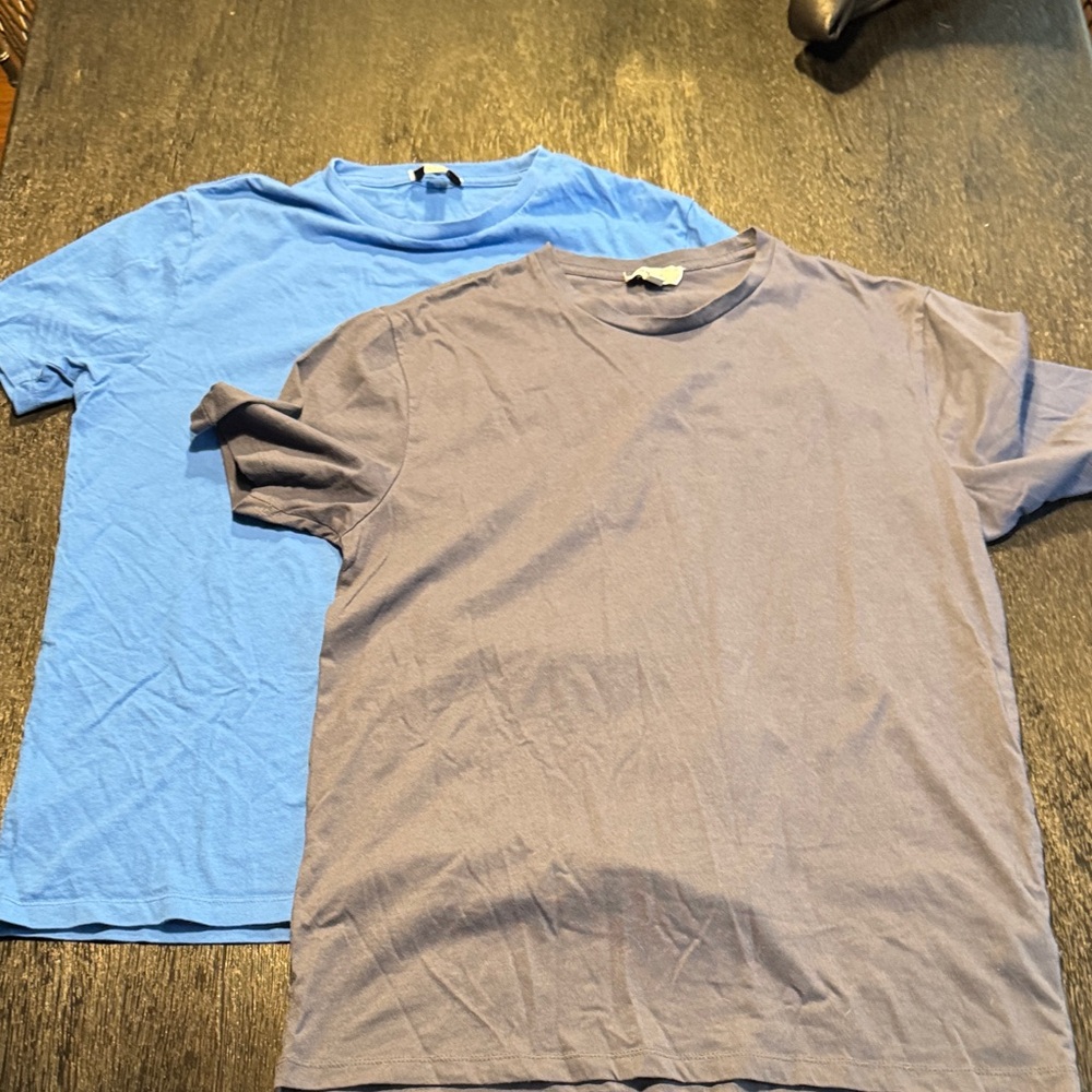 Reiss Light Blue and Stone Blue Short Sleeve Tees
